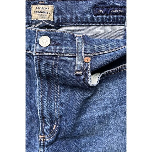 Citizens of Humanity COH Demy Cropped Flare Gleams Stud Embellished Jeans, 24 - Picture 7 of 16